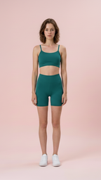 Conjunto em cotton esportivo Verde