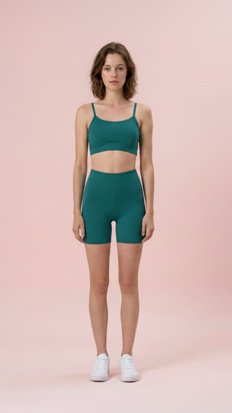 Conjunto em cotton esportivo Verde