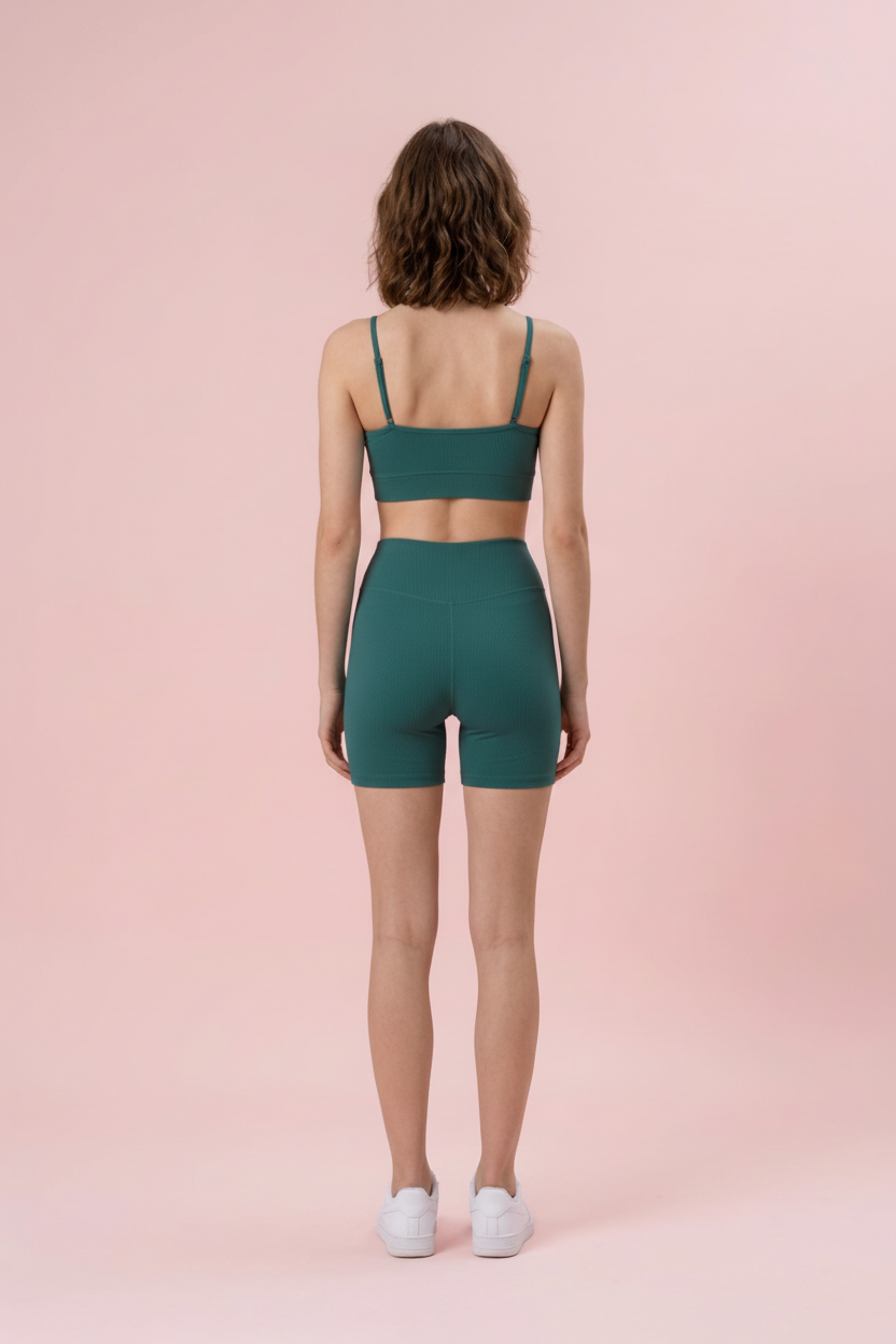 Conjunto em cotton esportivo Verde