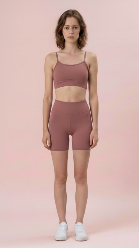 Conjunto em cotton esportivo Blush