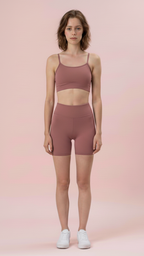 Conjunto em cotton esportivo Blush