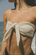 Top bikini Bobbe Preto e Off White