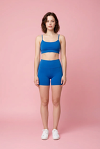 Conjunto em cotton esportivo Azul