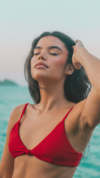 Top de bikini Nora Vermelho